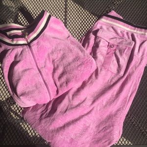 velvet pink track jacket